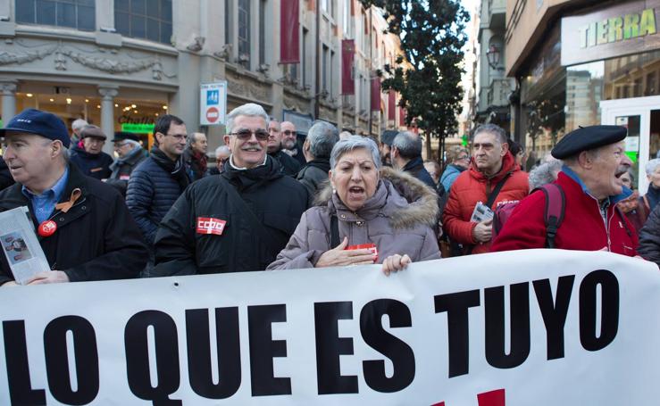 Protesta en Logroño por "la vergonzosa subida de las pensiones"