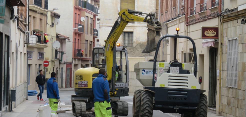 Las obras del colector cierran al tráfico Tudela y Trasmuro