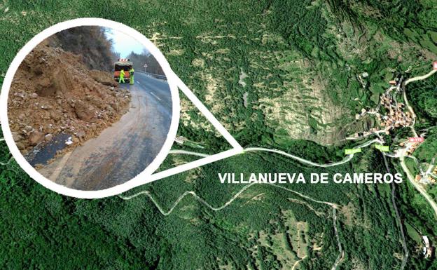 Desprendimientos en el entorno de Villanueva de Cameros