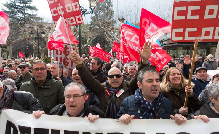 Los jubilados riojanos vuelven a protestar por el «miserable» incremento de las pensiones