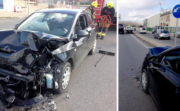Aparatoso accidente sin heridos en Villamediana