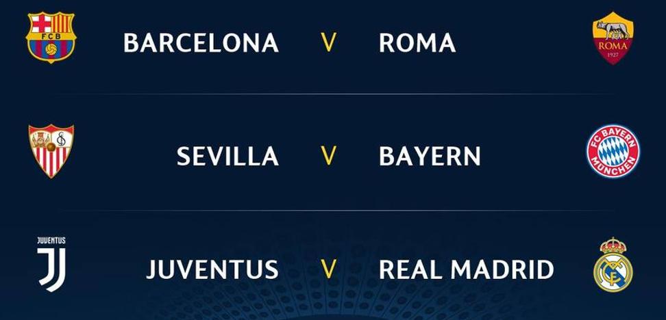 Juventus, Roma y Bayern, rivales de Madrid, Barça y Sevilla