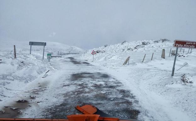 La nieve provoca los primeros incidentes en La Rioja