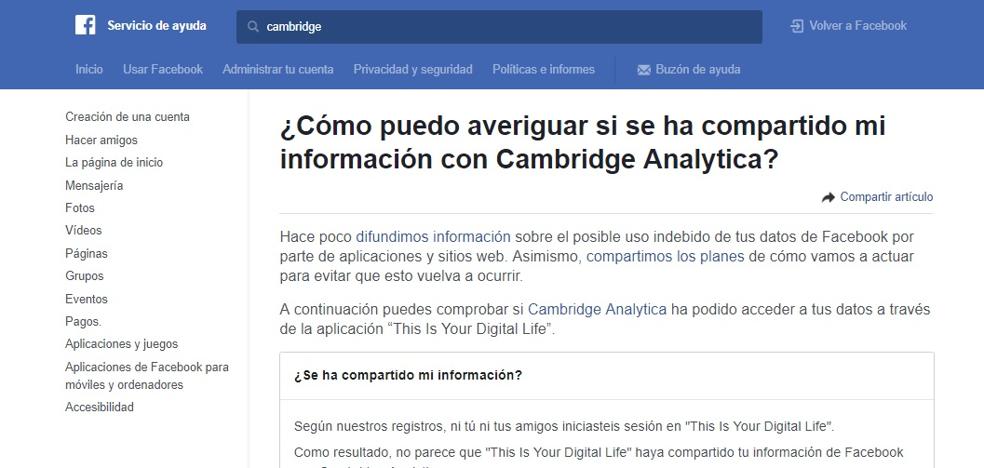 Así puedes saber si eres uno de los afectados por la filtración de datos de Facebook