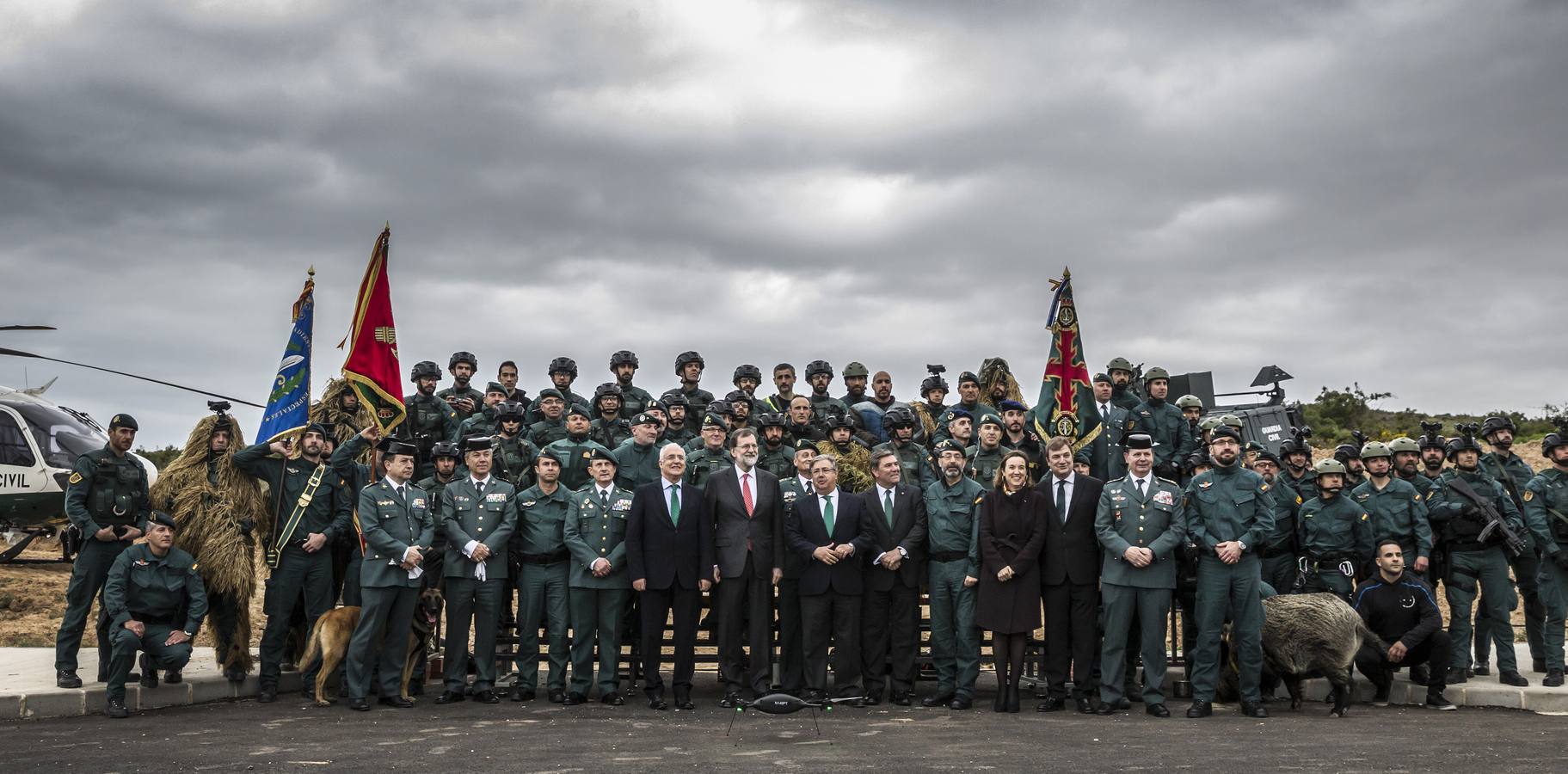 Rajoy presencia un simulacro de operación antiyihadista en Logroño