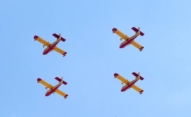 Los aviones del ejército vuelven a sobrevolar el cielo logroñés