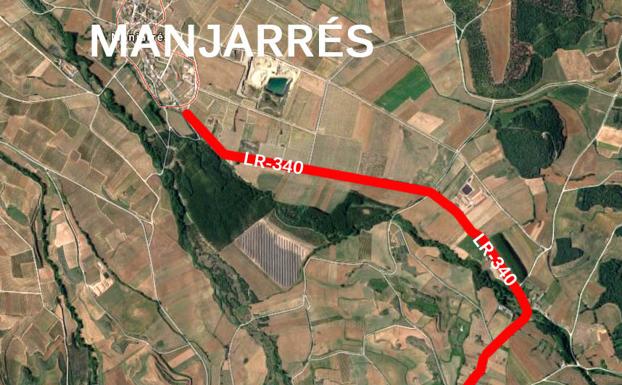 Un accidente corta la LR-340 en Manjarrés