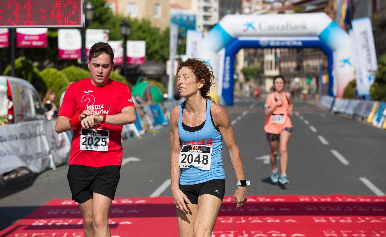 Media Maratón: llegada de los corredores de la 7K