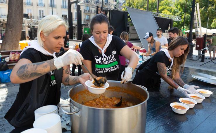 Degustación de caldereta vegana