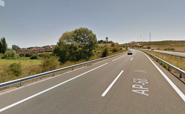 Accidente en la AP-68, a la altura de Rodezno
