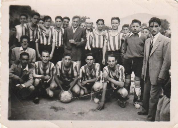 Futbolistas de Aguilar en los años 50