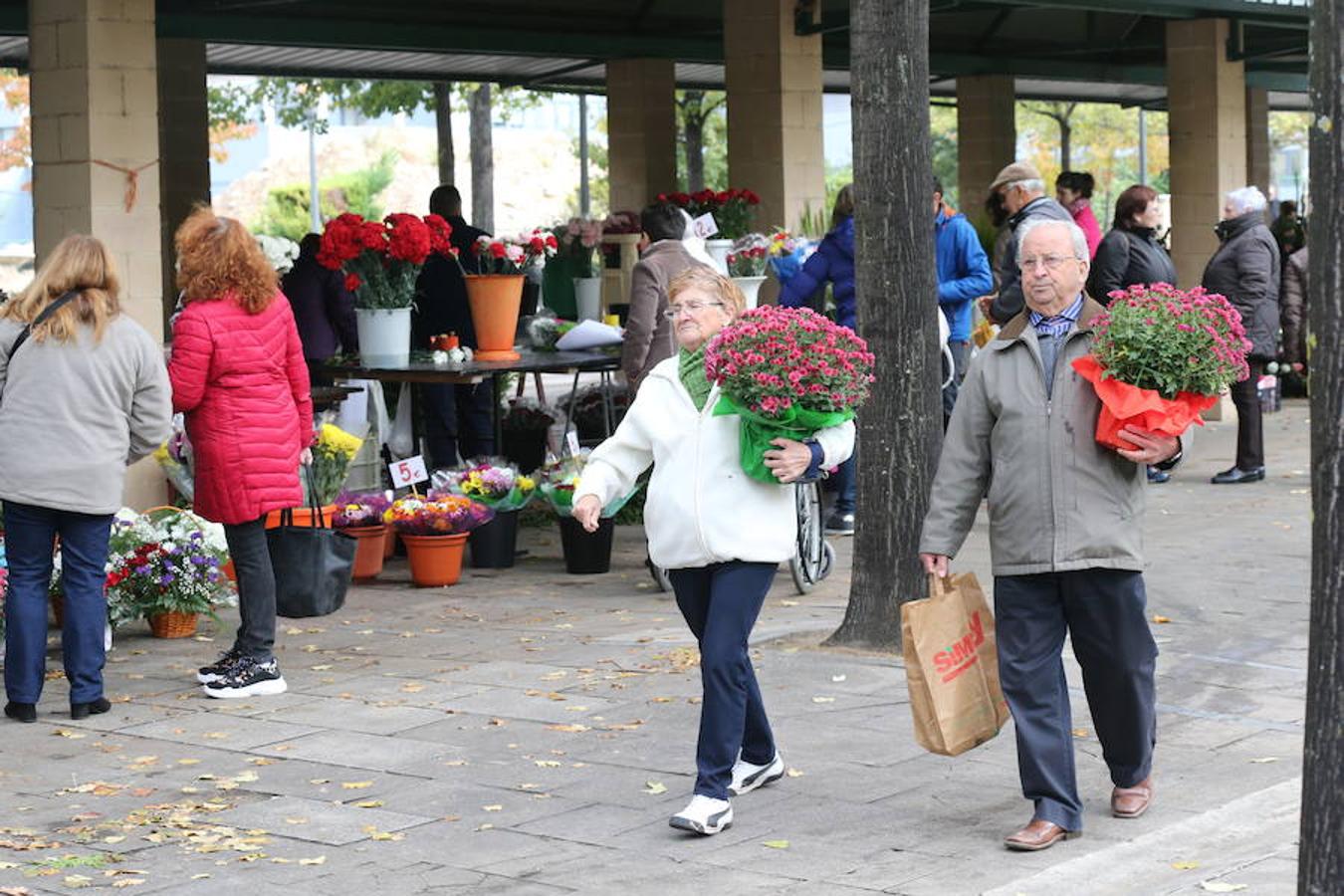 Mercado de flores en Logroño