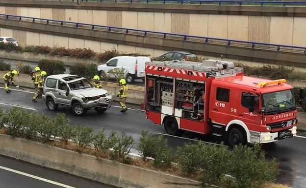 Un herido en la Circunvalación logroñesa