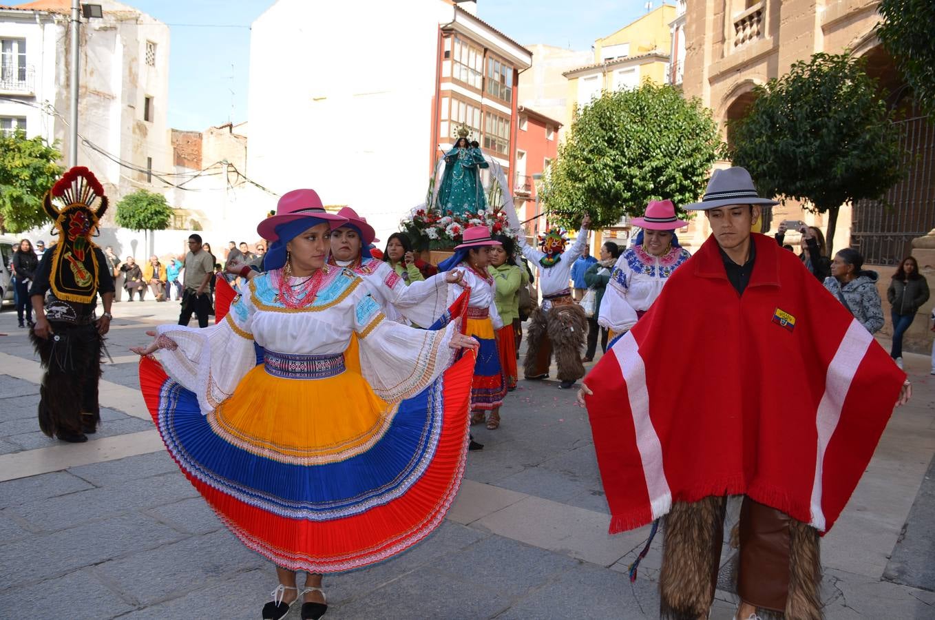 Fiesta de la virgen del Quinche de la asociación Águilas Viajeras de Ecuador