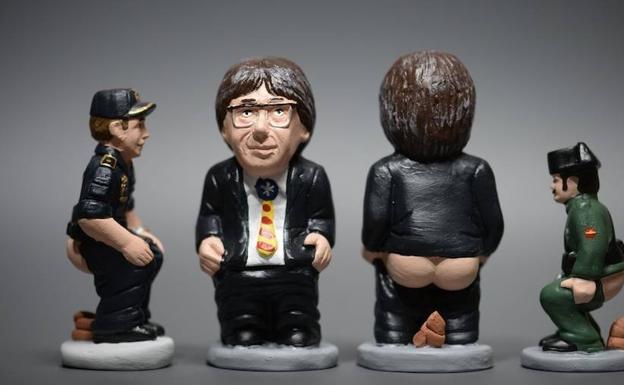 La figura del 'caganer' añade este año a políticos presos y el lazo amarillo