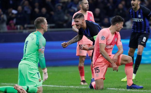 Un errático Barça se deja empatar ante el Inter