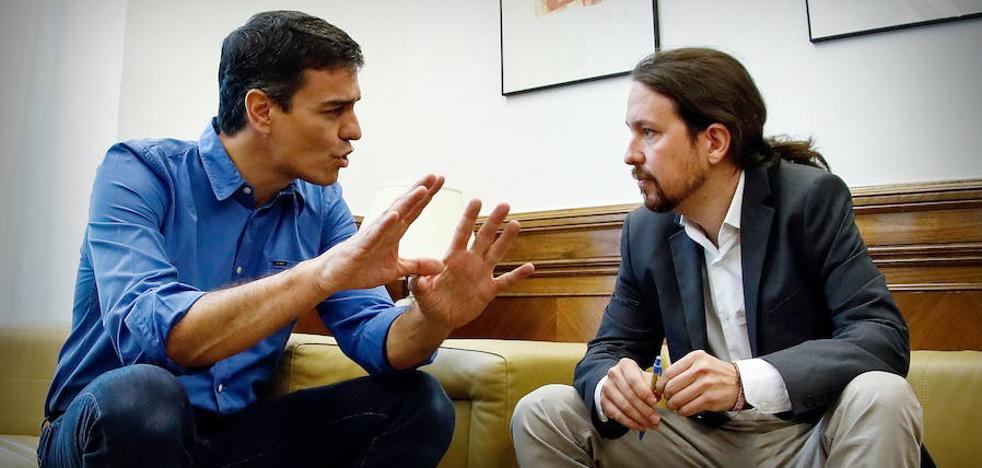 Pedro Sánchez choca con Pablo Iglesias por la duración de la legislatura si no hay Presupuestos