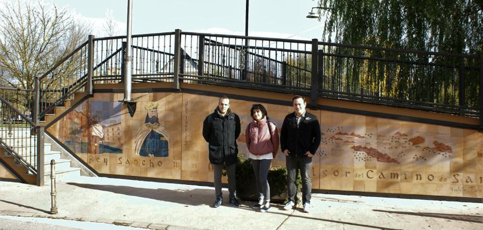 Nájera honra con un mural al rey Sancho III