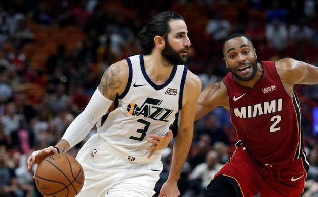 Ricky Rubio, el mejor de los Jazz en la derrota ante los Heat