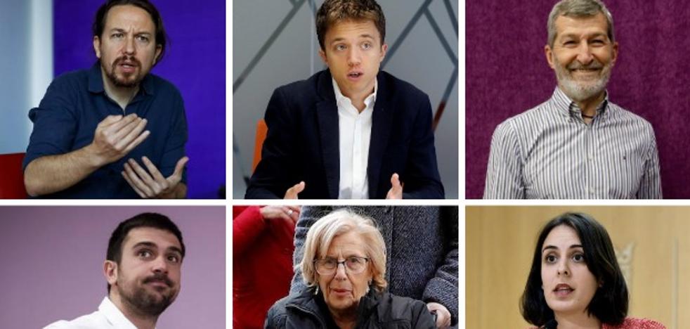 Los protagonistas de la crisis de Podemos en Madrid