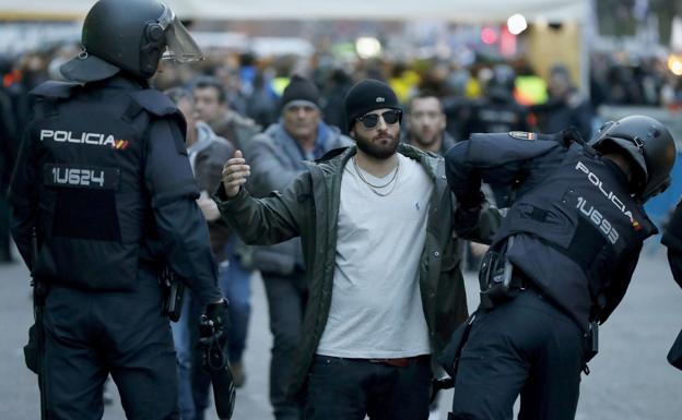 Detenidos once aficionados del Getafe por alteración del orden público