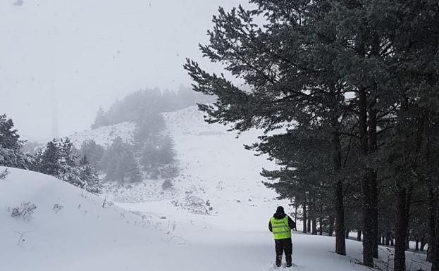 Rescatado un joven francés aislado por la nieve en una pista forestal de Ajamil