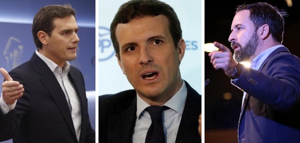 PP, Ciudadanos y Vox llaman a la movilización este domingo contra la «alta traición» de Sánchez