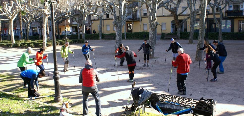 Curso de marcha nórdica con el Club de Montaña K2 de Nájera