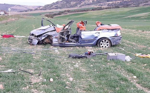 Un herido en una salida de vía en Pradejón