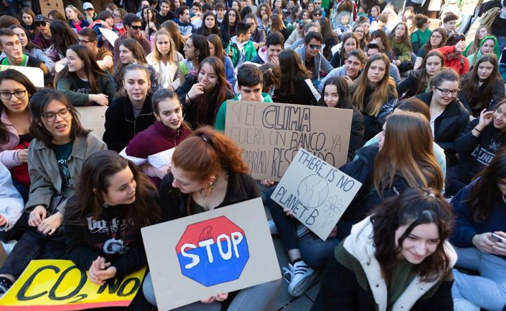 Concentración en Logroño en el llamado 'Fridays for Future'