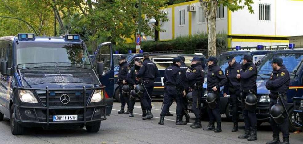 300 antidisturbios para blindar la protesta soberanista en Madrid