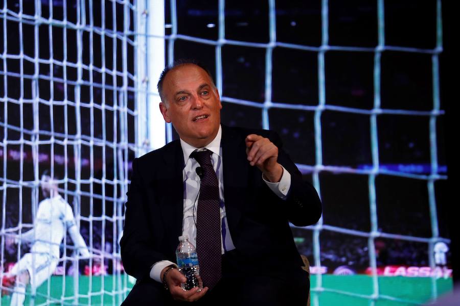 Tebas: «¿Una Liga europea? Son planes de barra de bar a las cinco de la mañana»