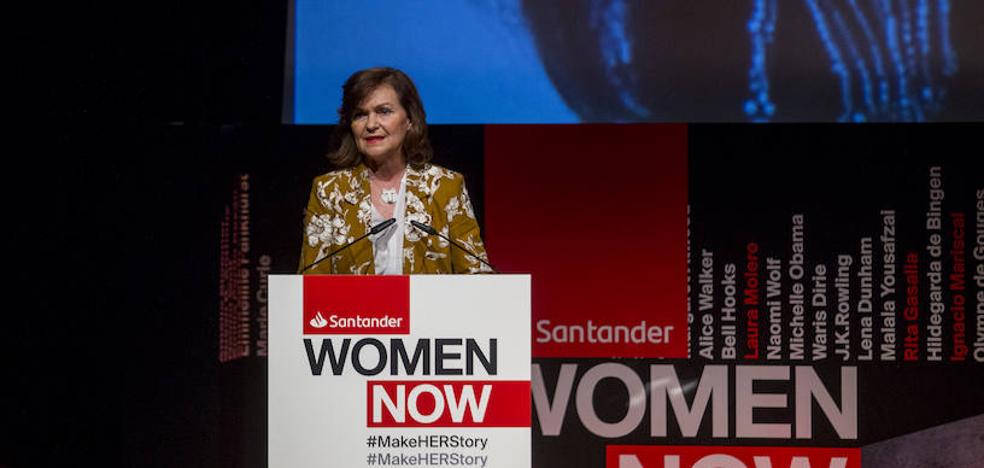 Carmen Calvo: «Nada ni nadie se puede mover en la política contra las mujeres»