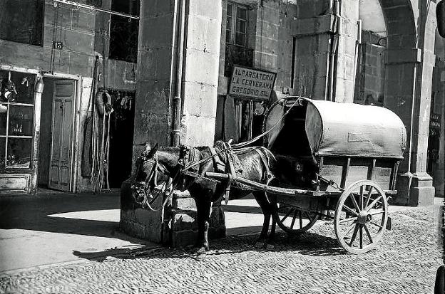 Tartana en la Plaza Mayor