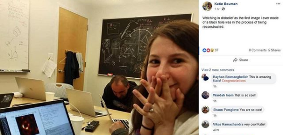 Katie Bouman, la joven científica clave en la imagen histórica de un agujero negro