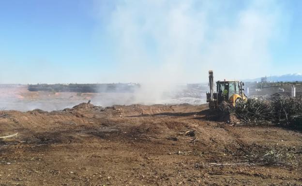 Extinguido el incendio en el monte La Plana en Alfaro