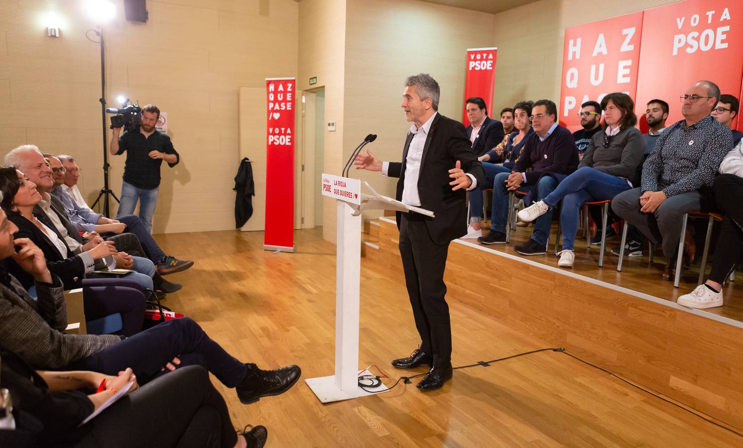 Acto electoral de Marlaska en Logroño