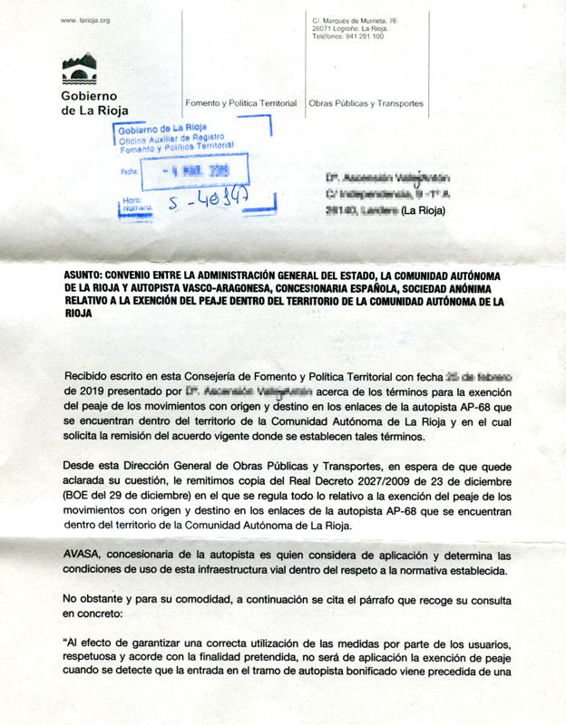 La cláusula suelo de la AP-68