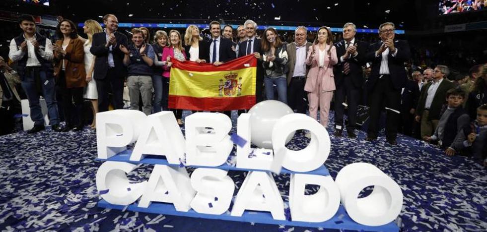 Casado congrega a la plana mayor del PP para poner el broche a su campaña