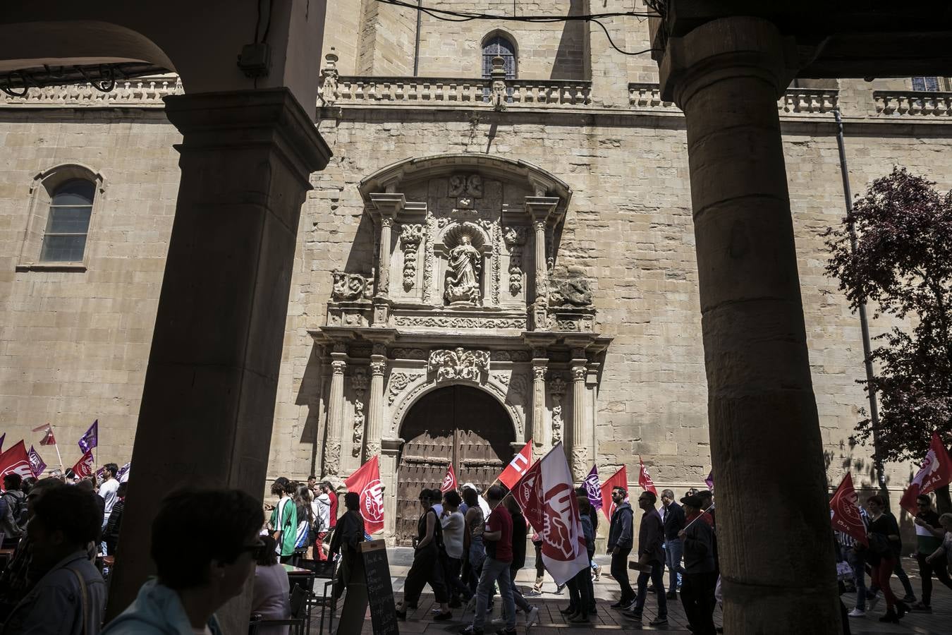 Día del Trabajo: UGT y CCOO presionan en las calles de Logroño por un gobierno de izquierdas