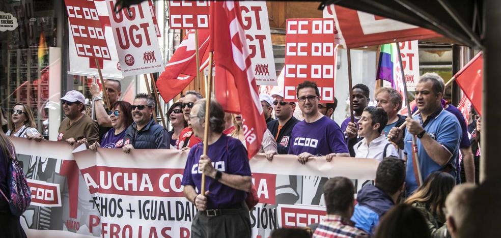 Manifestación del Día del Trabajo en Logroño: «Con Rivera no, con Rioja, sí»