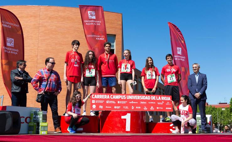 Prueba familiar, podios y el avituallamiento en la Carrera Campus de la UR