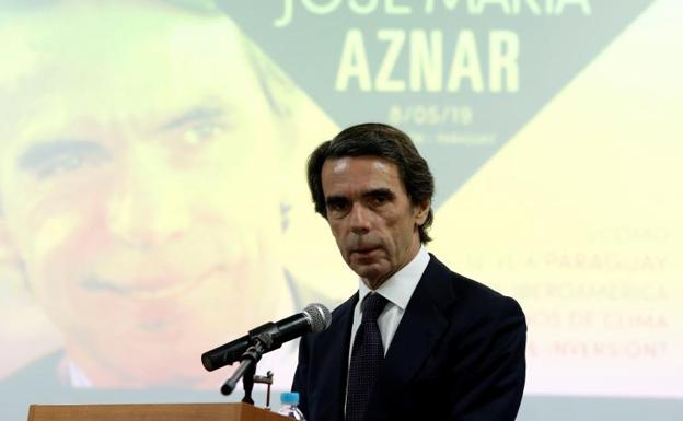 Aznar defiende una «intervención» en Venezuela para apoyar a Juan Guaidó