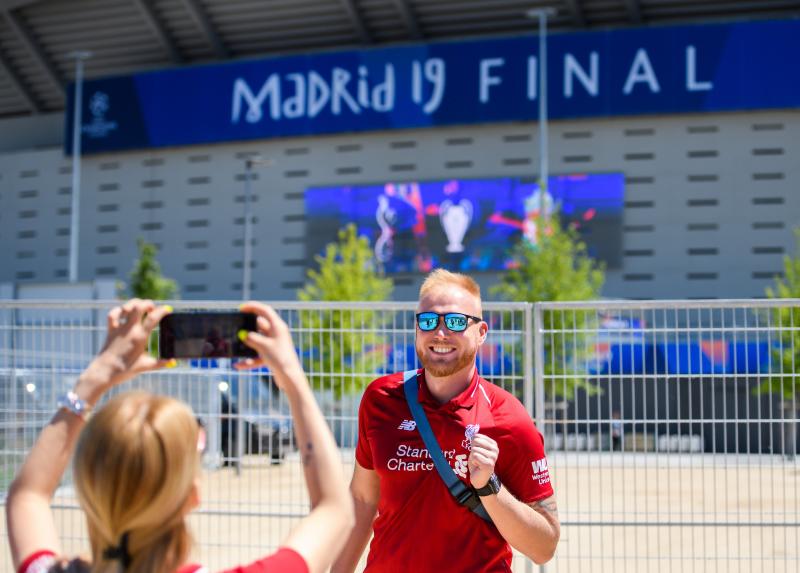 Gran ambiente en Madrid en la previa de la final de la Champions