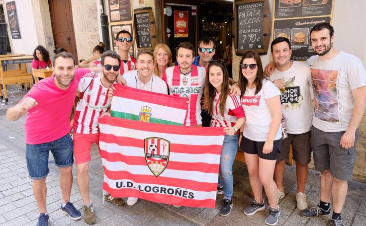 El fútbol llena de color las calles logroñesas