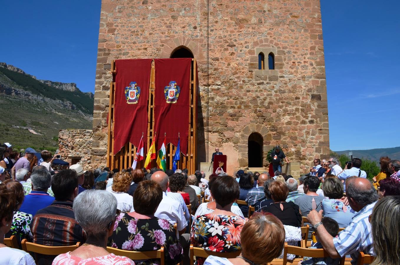 Acto de inauguración del castillo de Préjano tras la V fase de restauración