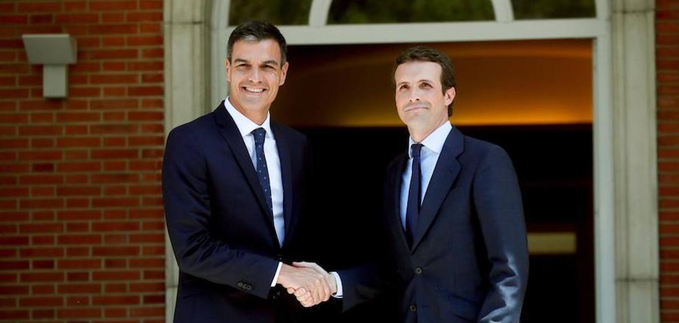 Sánchez y Casado se reúnen de nuevo en la Moncloa