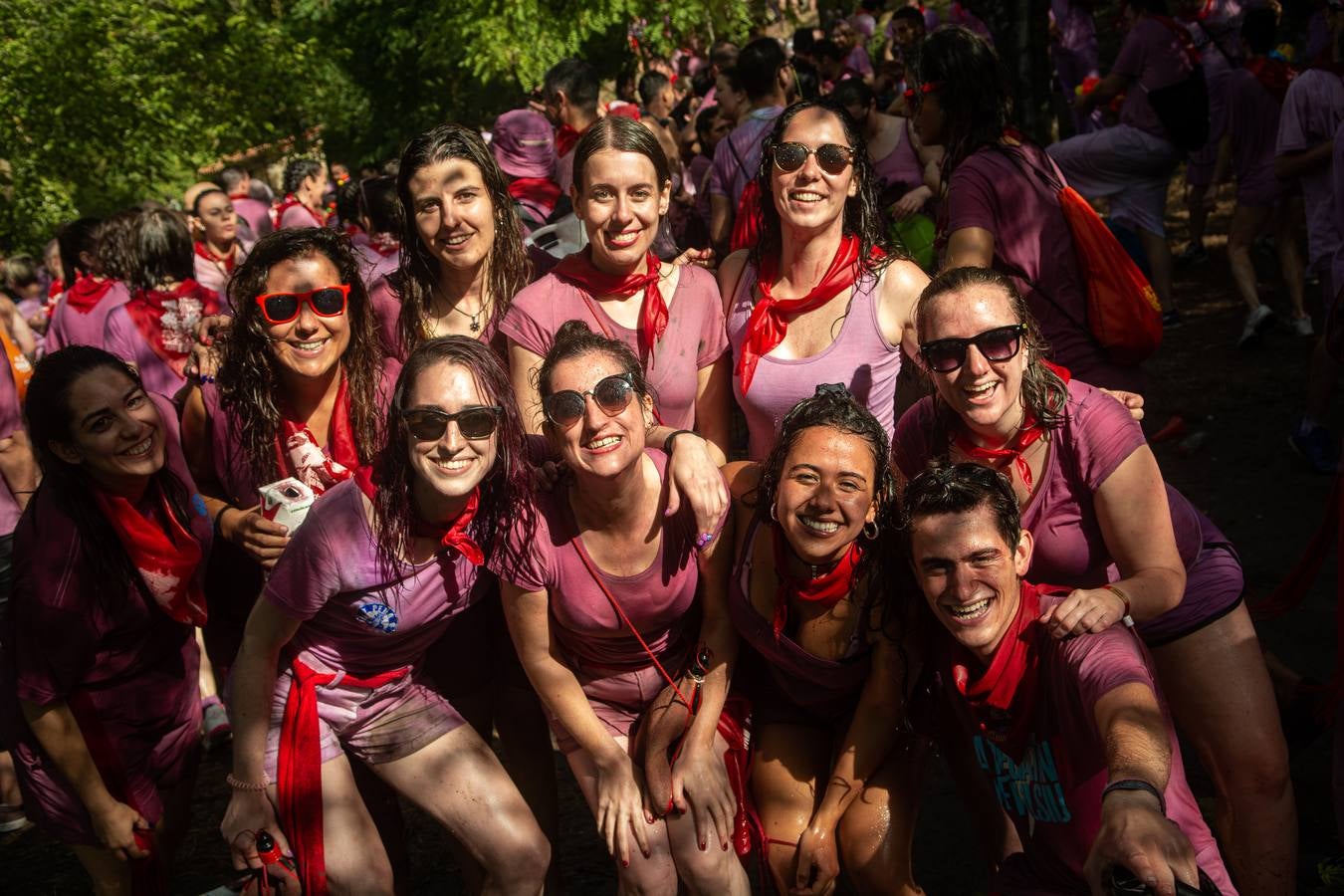 Vino y calor a partes iguales en la Batalla de Haro