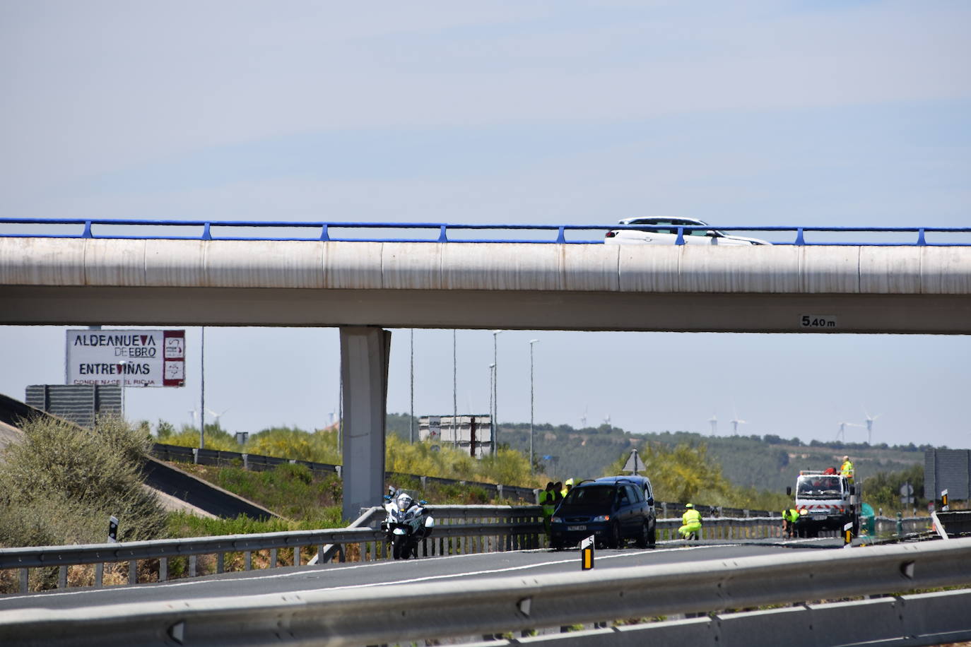 Accidente sin heridos en la N-232, en Aldeanueva de Ebro