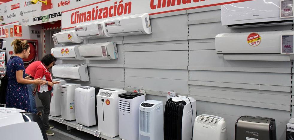 Ventiladores y muchas sandías